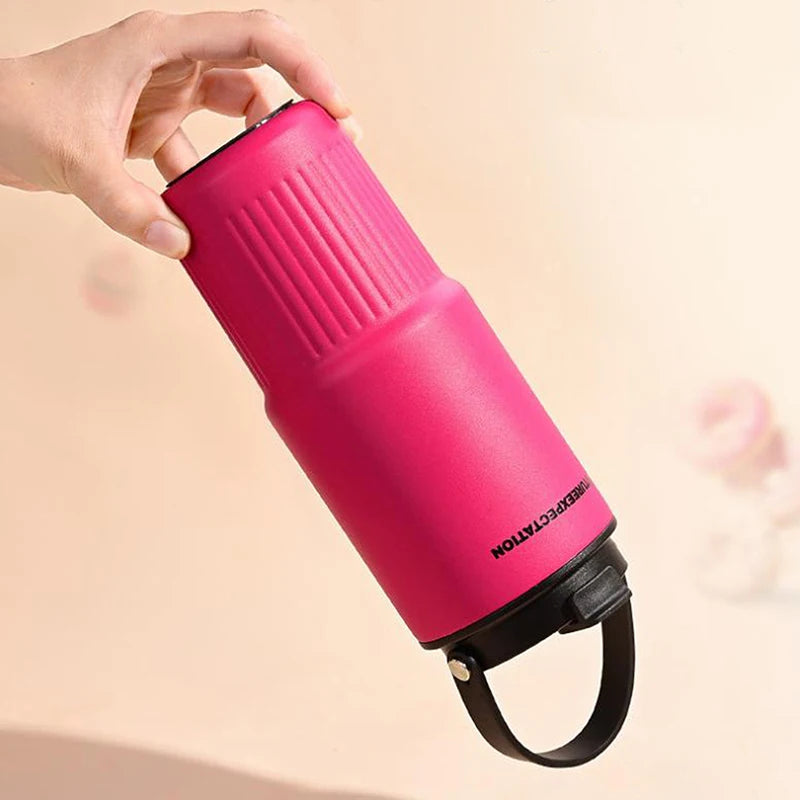 1Pieces Large Capacity Car Travel Mug Thermos Cup For Hot And Cold Dual Use Portable Tumbler Outdoor Tableware