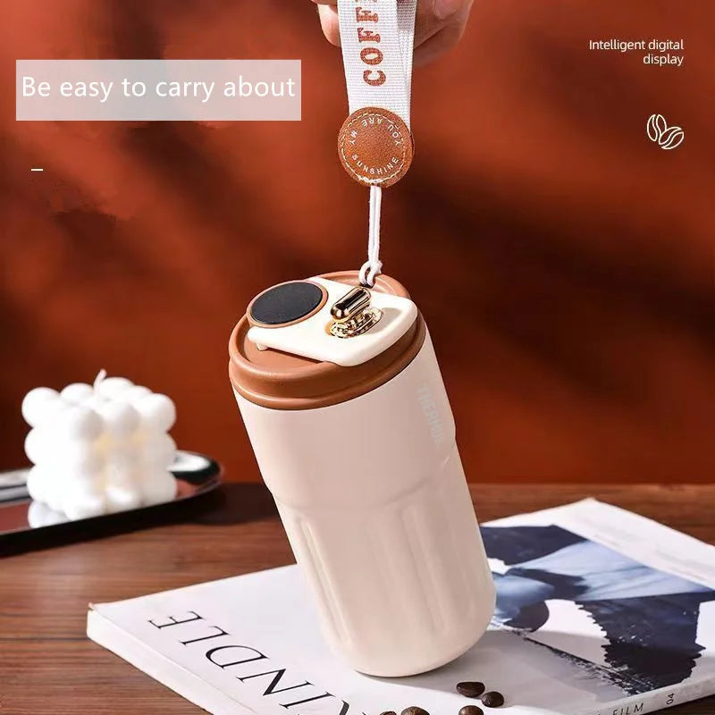 THERMOS Smart Vacuum Cup Bottle Water Digital LED Temperature Coffee Cup 316 Stainless Steel Office Cup Business Portable Mug