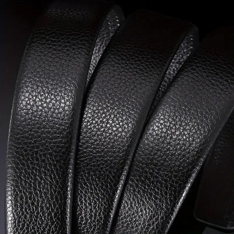 Men's belts High-quality material belt Metal automatic buckle Brand luxury design Men's business fashionable and versatile belt