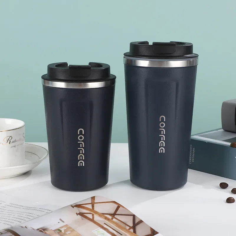 380ML/510ML Vacuum Flasks Travel Coffee Mug Stainless Steel Thermal Mug Leakproof Tea Coffee Cup Car Portable Insulated Bottles