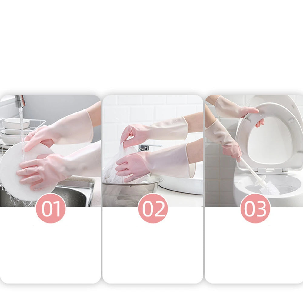 kitchen cleaning gloves must-haves cleaning supplies laundry gloves waterproof rubber latex dishwashing tools