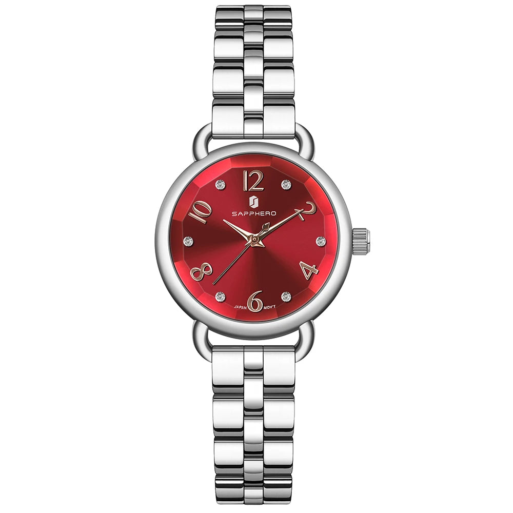 SAPPHERO Women's watches Fashion versatile women watch Light luxury Ultra-thin Women's watches Stainless steel straps Gift Clock