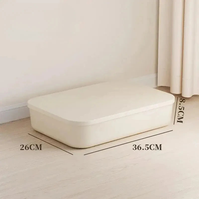 Ins Style Storage Box with Lid Dustproof Cosmetics Clothing Grocery Storage Bedroom Dormitory Storage Box Toy Storage
