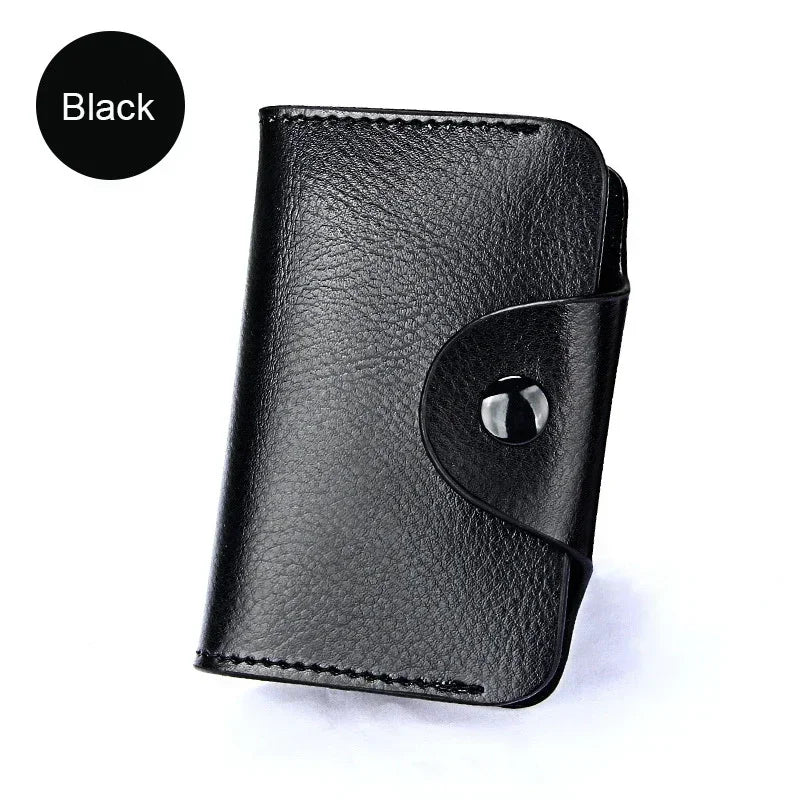Business Card Holders Wallets Men Women Leather Bank Card Holder Case Money Clips Big Capacity Card Case Minimalist Wallet Purse