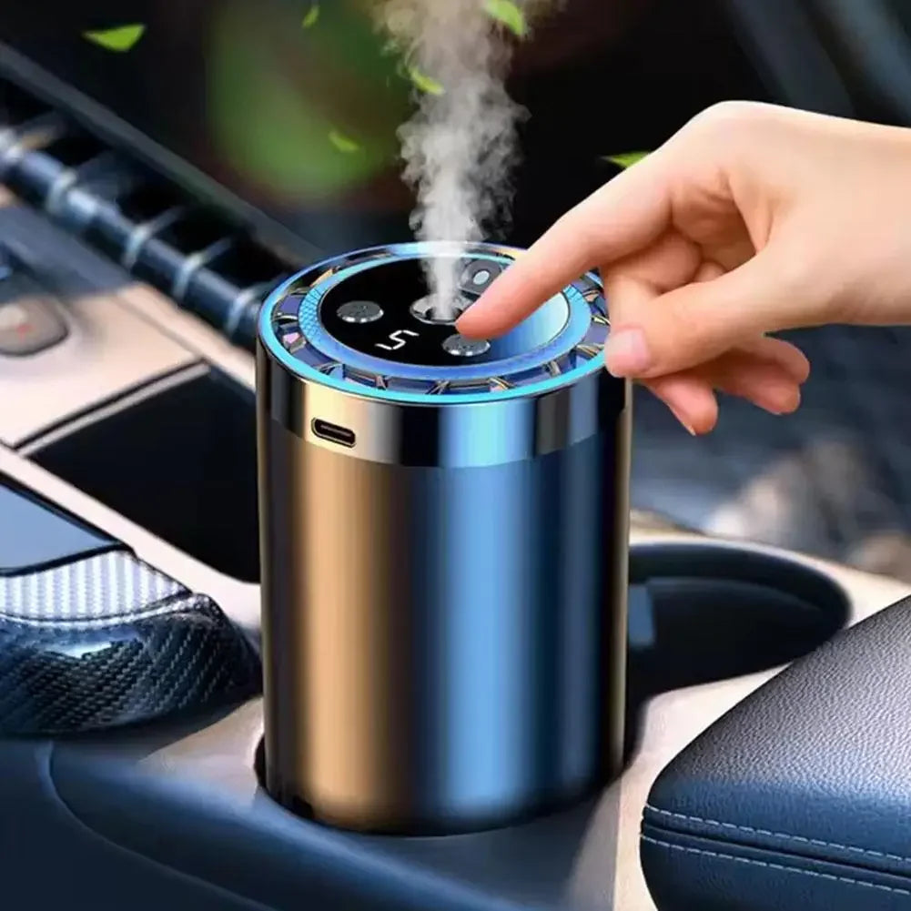 Car Perfume Diffuser Device Intelligent Auto Interior Decoration Humidifier Ambient Light Rechargeable Aroma Diffuser Ornament