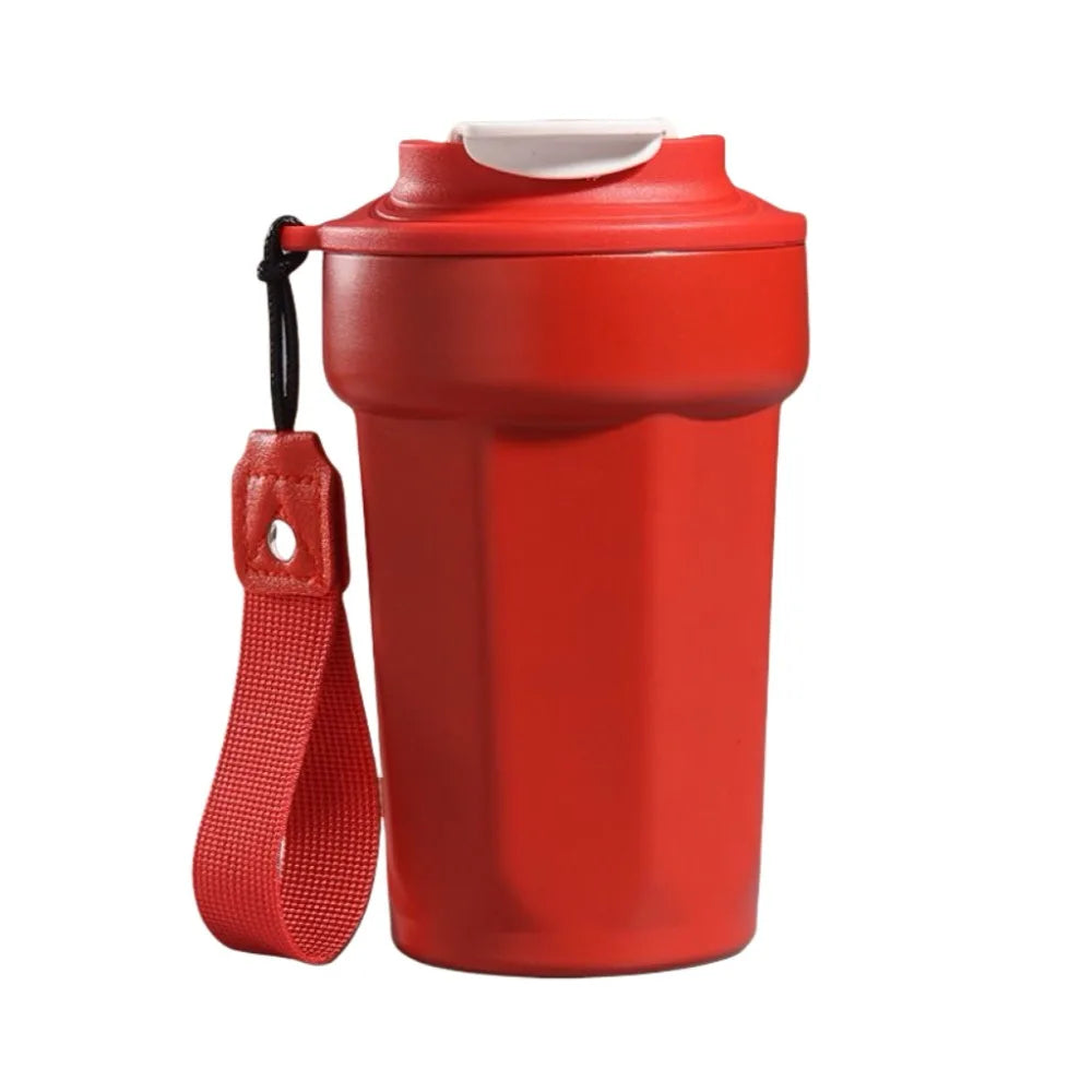 Durable Stainless Steel Eight-Angle Coffee Cup Large Capacity Portable Thermal Cup with Lid Vacuum Insulated Cup Hot Cold Drinks