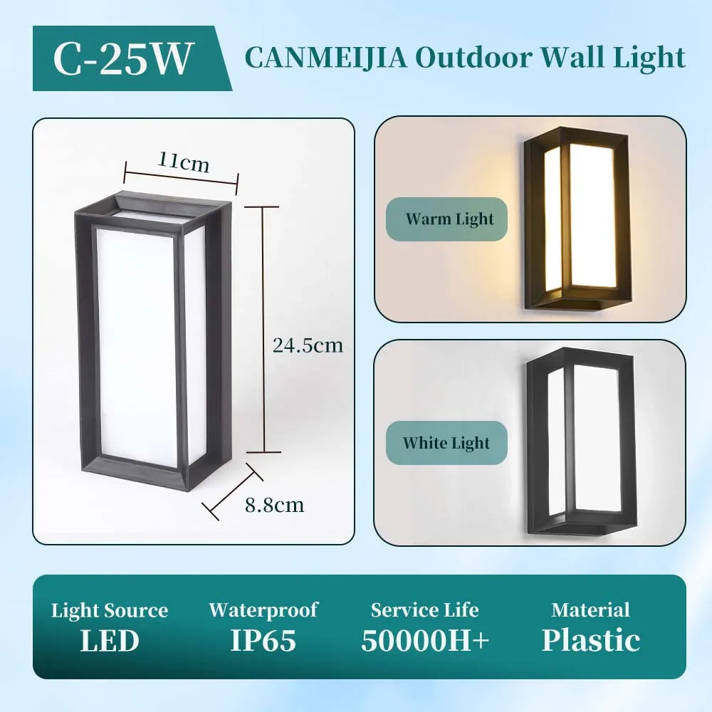 LED Wall Lamp Black Retro Home Decor Wall Sconce Outdoor Lighting Court Balcony Lamps Indoor Wall Light for Living Room Bedroom
