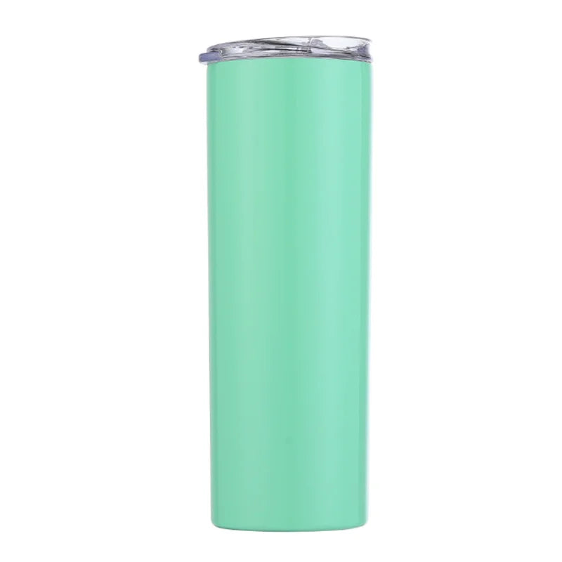 Tumblers 20 oz Skinny Straight Tumbler with Lid  Double Wall Insulated Bulk with Shrink Wrap Film for DIY Gifts