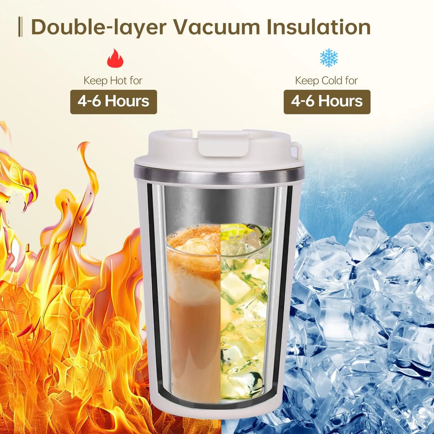 Personalized Name Thermos Mug Custom Engraved Double Wall Stainless Steel Travel Cup Vacuum Insulated Tumbler for Coffee Tea