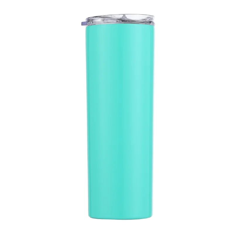 Tumblers 20 oz Skinny Straight Tumbler with Lid  Double Wall Insulated Bulk with Shrink Wrap Film for DIY Gifts