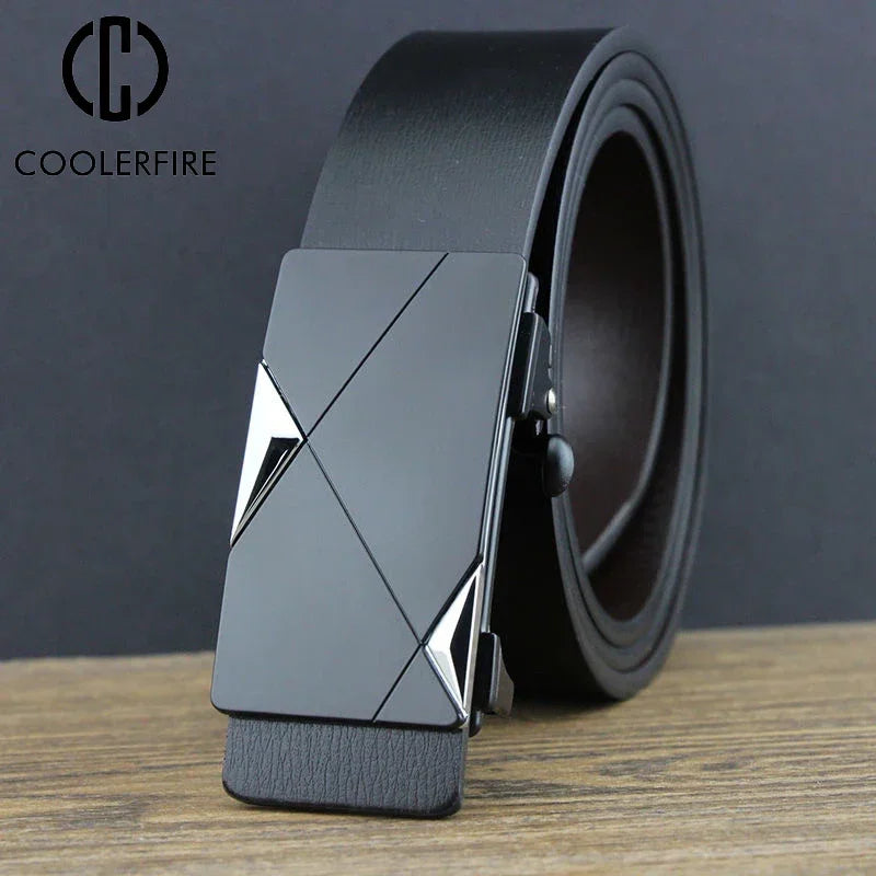 Men Belt Work Business Genuine Leather Casual Designer Belts Simplicity Fashion Dress belt for man Automatic Buckle StrapsZD2204