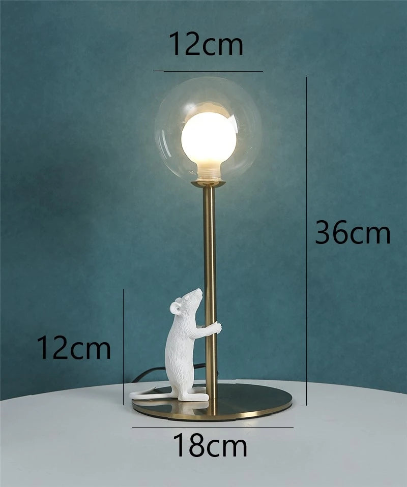 Modern Decorative Floor Lamps Resin Animal Stand Lamps LED Desk Lights Mouse Table Lamps Home Decor Desk Lamp Lighting Fixtures
