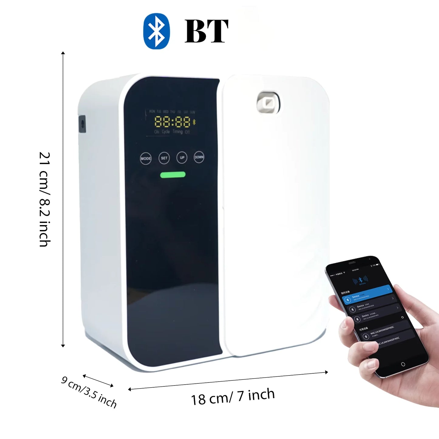 Aroma Diffuser Machine Wall Mounted Waterless Diffuser for Large Room Bluetooth Essential Oil Diffuser Electric Smell for Home