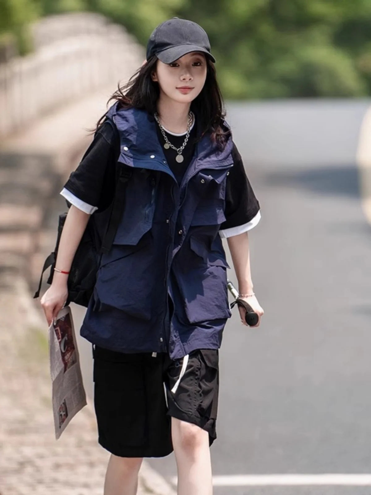 Outdoor Workwear Vest Summer Thin Breathable Men's And Women's Multi-ket Mountain Climbing Outerwear Functional Wind oulder