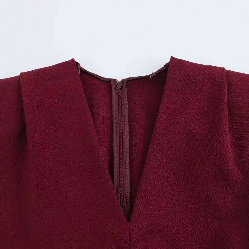 MUJER Pleated Long Dresses for Women Sleeveless Evening Womens Dresses Chic Party Midi Dress Woman Draped Bodycon Women's Dress