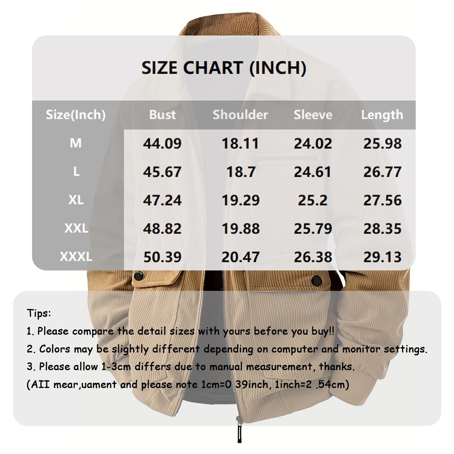 New Fashion Men Autumn Corduroy Casual Jackets Good Quality Man Multi-pockets Cargo Jackets Male Loose Tooling Jackets Clothing