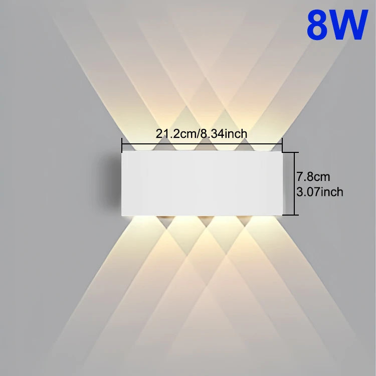 LED Wall Lamp Indoor Up and Down Interior Wall Light Bedroom Living Room Corridor Outdoor Lighting Home Decor