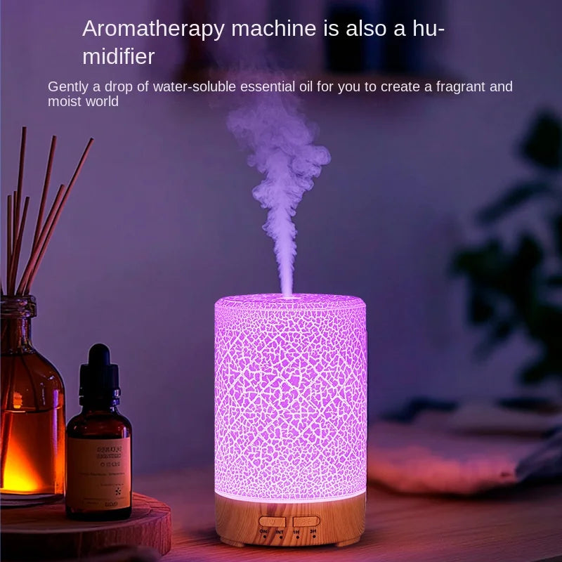 Aroma Diffuser 150ML Timing Function Ultrasonic Air Humidifier Bedroom Essential Oil Diffuser with LED Night Lights