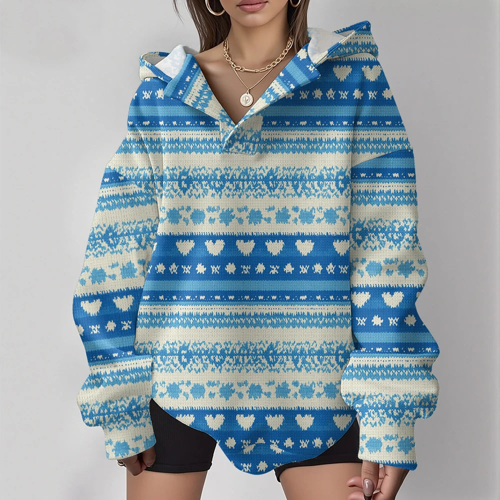 Women's Fashion Y2k Oversized Hoodies Couple Punk Streetwear Casual Loose Sweatshirt Unisex Elegent Totem Print Winter Clothes