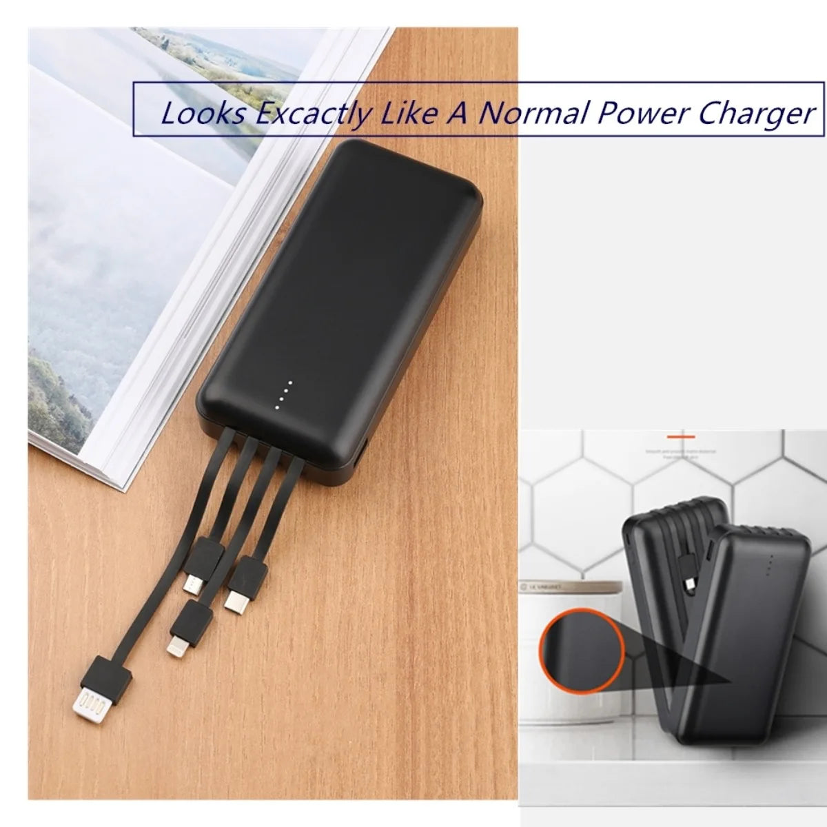 Power bank-shaped storage box can store watches, cash, jewelry, smoking utensils, etc. Interesting safe