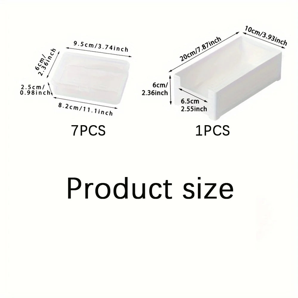 Cable Organizer Boxe Set with 7 Transparent Storage Boxes Multipurpose Desktop Cable Management  Charger Organizer JewelryStorge