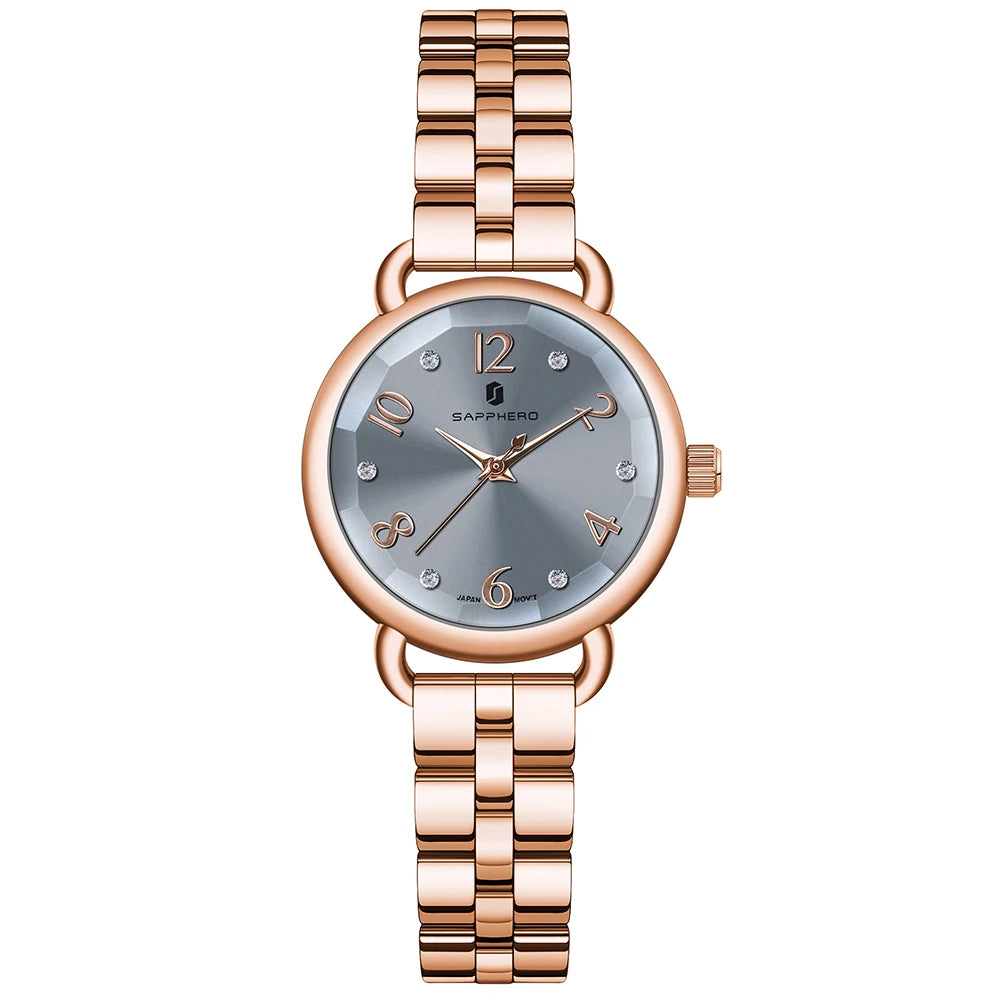 SAPPHERO Women's watches Fashion versatile women watch Light luxury Ultra-thin Women's watches Stainless steel straps Gift Clock