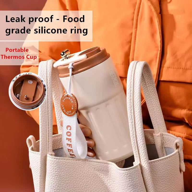 THERMOS Smart Vacuum Cup Bottle Water Digital LED Temperature Coffee Cup 316 Stainless Steel Office Cup Business Portable Mug