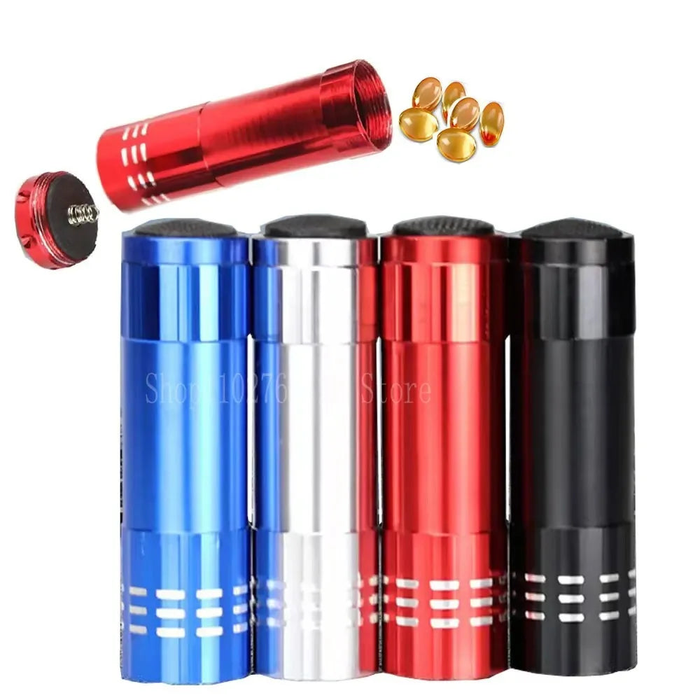 Large Capacity Hidden Storage Flashlight Hidden Money Jewelry And Other Valuables Multi-color Security Storage Container Battery